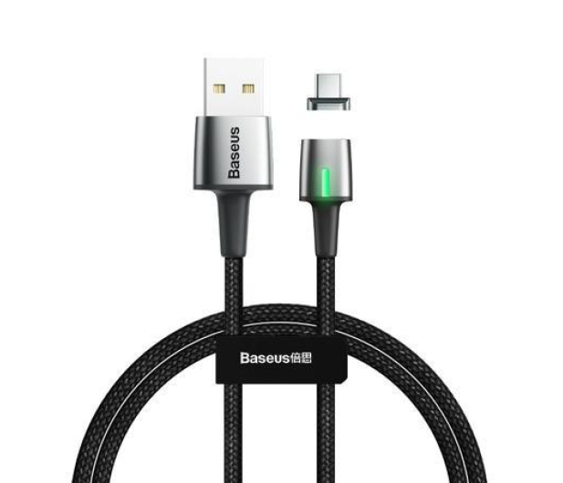 Baseus Magnetyczny USB - USB-C Zinc 2A 2m czarny CATXC-B01 - 1379535 - zdjęcie 2